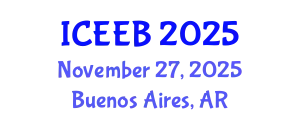 International Conference on Ecology and Environmental Biology (ICEEB) November 27, 2025 - Buenos Aires, Argentina