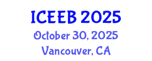 International Conference on Ecology and Environmental Biology (ICEEB) October 30, 2025 - Vancouver, Canada