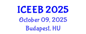 International Conference on Ecology and Environmental Biology (ICEEB) October 09, 2025 - Budapest, Hungary
