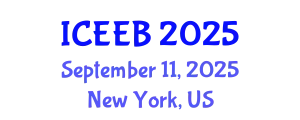 International Conference on Ecology and Environmental Biology (ICEEB) September 11, 2025 - New York, United States