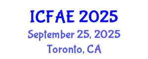 International Conference on Financial and Actuarial Engineering (ICFAE) September 25, 2025 - Toronto, Canada