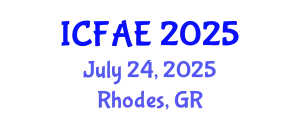 International Conference on Financial and Actuarial Engineering (ICFAE) July 24, 2025 - Rhodes, Greece