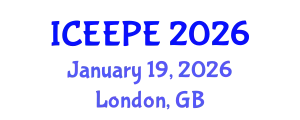 International Conference on Electrical, Electronics and Power Engineering (ICEEPE) January 19, 2026 - London, United Kingdom