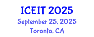International Conference on Educational and Instructional Technology (ICEIT) September 25, 2025 - Toronto, Canada