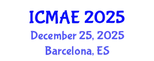 International Conference on Manufacturing and Automotive Engineering (ICMAE) December 25, 2025 - Barcelona, Spain