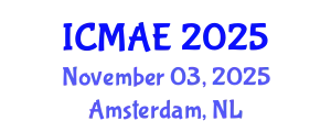 International Conference on Manufacturing and Automotive Engineering (ICMAE) November 03, 2025 - Amsterdam, Netherlands