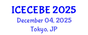 International Conference on Electrical, Computer, Electronics and Biomedical Engineering (ICECEBE) December 04, 2025 - Tokyo, Japan