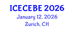 International Conference on Electrical, Computer, Electronics and Biomedical Engineering (ICECEBE) January 12, 2026 - Zurich, Switzerland