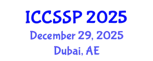 International Conference on Circuits, Systems, and Signal Processing (ICCSSP) December 29, 2025 - Dubai, United Arab Emirates