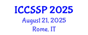 International Conference on Circuits, Systems, and Signal Processing (ICCSSP) August 21, 2025 - Rome, Italy
