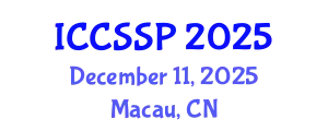 International Conference on Circuits, Systems, and Signal Processing (ICCSSP) December 11, 2025 - Macau, China