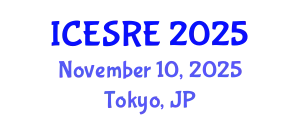 International Conference on Earth Science and Resource Engineering (ICESRE) November 10, 2025 - Tokyo, Japan