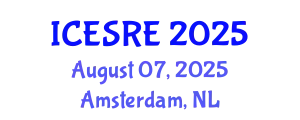 International Conference on Earth Science and Resource Engineering (ICESRE) August 07, 2025 - Amsterdam, Netherlands