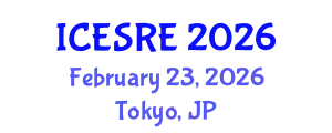 International Conference on Earth Science and Resource Engineering (ICESRE) February 23, 2026 - Tokyo, Japan