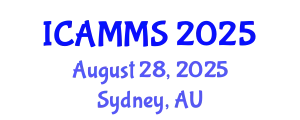 International Conference on Applied Mathematics, Modelling and Simulation (ICAMMS) August 28, 2025 - Sydney, Australia