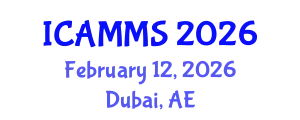International Conference on Applied Mathematics, Modelling and Simulation (ICAMMS) February 12, 2026 - Dubai, United Arab Emirates