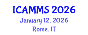 International Conference on Applied Mathematics, Modelling and Simulation (ICAMMS) January 12, 2026 - Rome, Italy