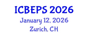 International Conference on Behavioral, Educational and Psychological Sciences (ICBEPS) January 12, 2026 - Zurich, Switzerland