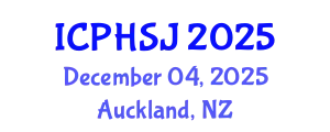 International Conference on Public Health and Social Justice (ICPHSJ) December 04, 2025 - Auckland, New Zealand