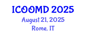 International Conference on Osteoporosis, Osteoarthritis and Musculoskeletal Diseases (ICOOMD) August 21, 2025 - Rome, Italy