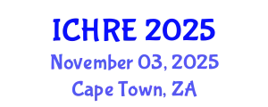 International Conference on Human Reproduction and Embryology (ICHRE) November 03, 2025 - Cape Town, South Africa