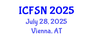 International Conference on Food Security and Nutrition (ICFSN) July 28, 2025 - Vienna, Austria