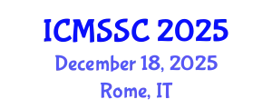 International Conference on Mathematics, Statistics and Scientific Computing (ICMSSC) December 18, 2025 - Rome, Italy