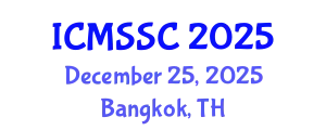 International Conference on Mathematics, Statistics and Scientific Computing (ICMSSC) December 25, 2025 - Bangkok, Thailand