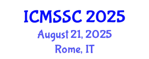 International Conference on Mathematics, Statistics and Scientific Computing (ICMSSC) August 21, 2025 - Rome, Italy