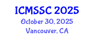 International Conference on Mathematics, Statistics and Scientific Computing (ICMSSC) October 30, 2025 - Vancouver, Canada
