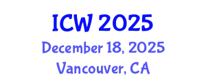International Conference on Water (ICW) December 18, 2025 - Vancouver, Canada