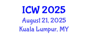 International Conference on Water (ICW) August 21, 2025 - Kuala Lumpur, Malaysia