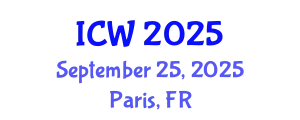 International Conference on Water (ICW) September 25, 2025 - Paris, France