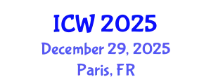 International Conference on Water (ICW) December 29, 2025 - Paris, France