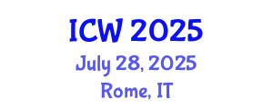 International Conference on Water (ICW) July 28, 2025 - Rome, Italy
