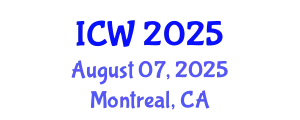 International Conference on Water (ICW) August 07, 2025 - Montreal, Canada