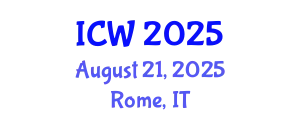 International Conference on Water (ICW) August 21, 2025 - Rome, Italy