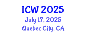 International Conference on Water (ICW) July 17, 2025 - Quebec City, Canada