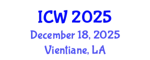 International Conference on Water (ICW) December 18, 2025 - Vientiane, Laos