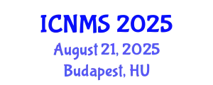 International Conference on Nano and Materials Science (ICNMS) August 21, 2025 - Budapest, Hungary