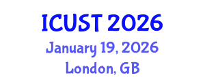 International Conference on Underground Space Technology (ICUST) January 19, 2026 - London, United Kingdom