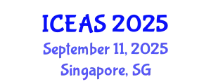International Conference on Engineering and Applied Sciences (ICEAS) September 11, 2025 - Singapore, Singapore