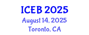 International Conference on Ecosystems and Biodiversity (ICEB) August 14, 2025 - Toronto, Canada