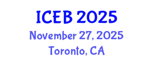International Conference on Ecosystems and Biodiversity (ICEB) November 27, 2025 - Toronto, Canada