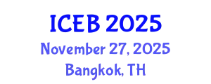 International Conference on Ecosystems and Biodiversity (ICEB) November 27, 2025 - Bangkok, Thailand