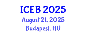 International Conference on Ecosystems and Biodiversity (ICEB) August 21, 2025 - Budapest, Hungary