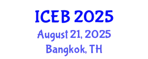 International Conference on Ecosystems and Biodiversity (ICEB) August 21, 2025 - Bangkok, Thailand