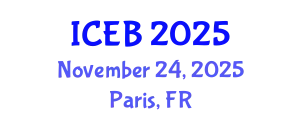 International Conference on Ecosystems and Biodiversity (ICEB) November 24, 2025 - Paris, France