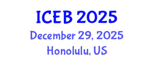 International Conference on Ecosystems and Biodiversity (ICEB) December 29, 2025 - Honolulu, United States