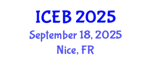 International Conference on Ecosystems and Biodiversity (ICEB) September 18, 2025 - Nice, France